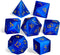 LUCKY-M Cat Eye DND Dice Sets, Blue Gemstone Dice for Dungeons and Dragons, RPG Dice Gift for Men (CE-Blue)