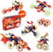 Clixo Mars Rover Pack - Glow-in-The-Dark Wheels Magnetic Building Toy with 30 Flexible Magnet Pieces for Kids Ages 6+
