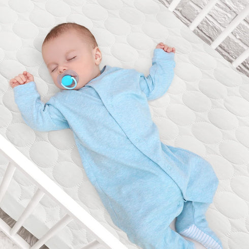 2 Pack, 52 28 Crib Mattress Protector Sheets Waterproof Quilted Crib Mattress Pad Cover Fitted Fits for Toddler Bed