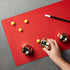 2 Pack Card Game Mat for MTG - Board Game, Magic, and TCG Playmat in Black/Red (24x14 in)