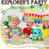 24 Pcs Kids Explorer Costume Sets - 12 Safari Vests and 12 Jungle Party Hats for Outdoor Activity Favors