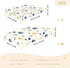 miaozhen 1 Pack 52x28 Cotton Crib Sheets for Baby Boys Girls Soft Comfy Space Ship Moon Handdrawn Crib Mattress Sheet