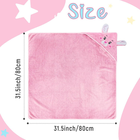 PFTPOW Personalized Baby Towel with Name Custom Toddler Hooded Bath Towels for Girl Boy Swaddle Blanket Customized Baby