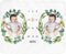 Baby Monthly Milestone Blanket for Twins, Unisex Neutral Personalized Shower Gift, 51"x40" Leaf Nursery Decor