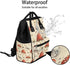 Hsnar Backpack Lovely Mushroom Waterproof Diaper Bag Large Capacity Baby Bag with Stroller Straps, Multi-Pocket Diaper