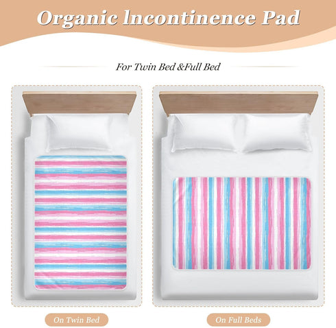 siphylline 52" 34" Pink and Light Blue Stripe Patterndoodle Art Extra Large Resuable Changing Pad Covers Highly
