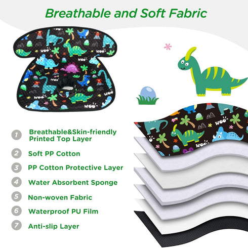 2 Pack Car Seat Protector for Potty Training, Waterproof Piddle Pad Cover with Anti-Slip Backing, Portable Car Seat