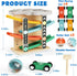 2-in-1 Set 1 2 3 Wooden Car Ramp Race Track Pound Ball Toddler Toy Ball Drop Baby Toy Gift for Year Old Boys Girls