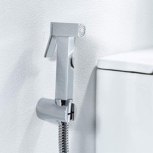 XKHLQLPEF Set Handheld Bidet Sprayer for Toilet, Chrome Portable Cloth Diaper Sprayer Brass Bathroom Bidet Sprayer Kit