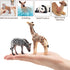 Toymany 12PCS Baby Figurines Forest Animals, Realistic Woodland Figures Toys Includes Elephant, Giraffe, Mountain Lion,