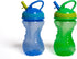 Nuby 2-Pack Easy Grip Cups with Easy-Flo Straw, 10 Ounce, Colors May Vary