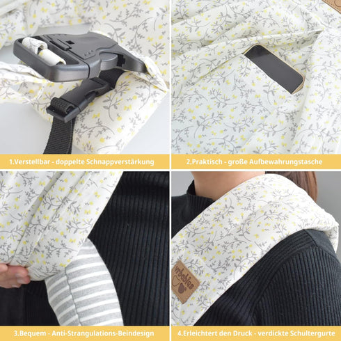 Baby Sling Carrier Newborn, Adjustable Easy Wearing Baby Nursing Warp Sling, New Mom Dad Soft Cotton Baby Front Holder