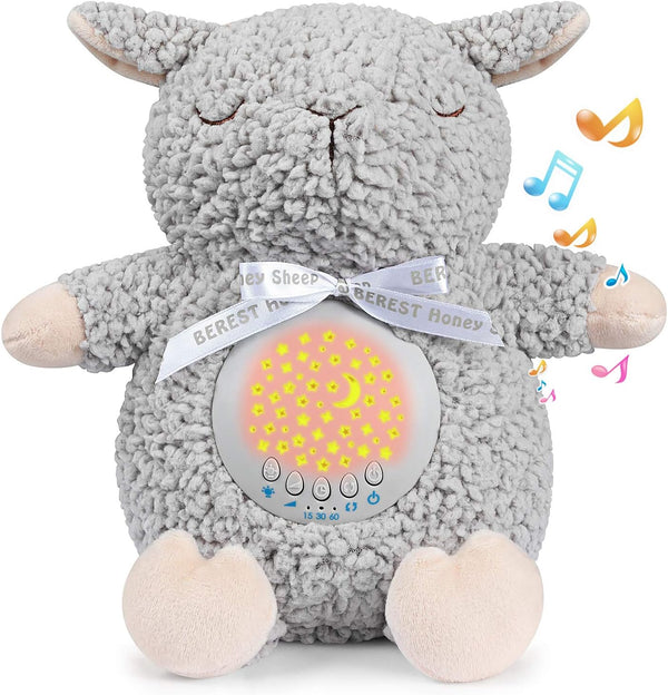 BEREST Baby Sleep Soother with Projector Night Light & Auto-Off Timer, Musical