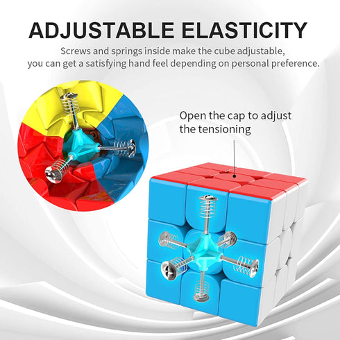 3x3x3 Speed Cube, Stickerless Magic Cube, Smooth Turning Puzzle Box, Educational Toy for Child's Concentration