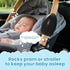 TUWEIPAIKE 5 Settings 40-Minute Portable Stroller Rocker, Baby Vibrating Soother with Speed and Timer - Fits Pushchairs
