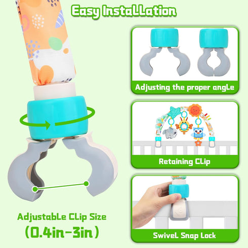 0-6 0-6 6-12 Car Seat Toys for Babies Months,Arch Stroller Toys for Infant Months,Mobile for Bassinet Bouncer Hanging