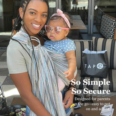 Ring Sling Baby Carrier, Soft Cotton Baby Sling Carrier Newborn to Toddler, Baby Wrap Carrier for Plus Size Parents