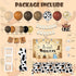 1st 1 1 Western Cowboy Birthday Decorations with Cowboy Balloons Arch, Number Balloons, Banner, Cake Toppers, Backdrop