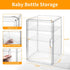 RivuletCore 3-Tier Countertop, Closet Baby Bottle Organizer, Clear Acrylic Stackable Storage Bins Transparent Plastic