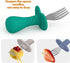 2 Pcs Baby Forks, Toddler Forks for Self Feeding, Kids Forks with Silicone Round Handle, BPA Free