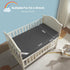 2 Pack, (52''x28'',Gray) Waterproof Crib Mattress Protector Soft and Breathable Crib Mattress Pad Cover, Noiseless