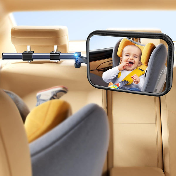 TAZENI Baby Car Mirror, Stretchable 360 Caring Baby Mirror for Car Seat