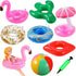 CHENGU 6 Pcs Pool Floaties for Girl Dolls Swim Accessories Set Swimming Pool