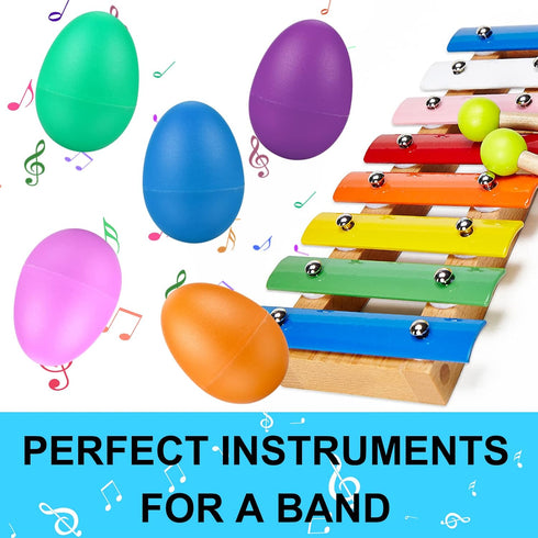 Egg Shakers Musical Instruments for Babies, 40Pcs Maracas Percussion with Storage Bag for Music Parties