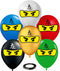 Ninja Superhero 12" Birthday Balloons 30 Pcs | Premium Latex Ninja Sets Party Supplies Decorations