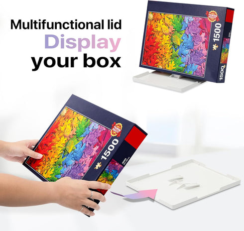 9-Pack 11" 9" 10001500 Playboda Puzzle Sorting Trays with Lid that Doubles as a Puzzle Box Stand x Stackable Trays