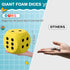 6 Inches Foam Dice, Fun Filled Large Educational Toy, Kawaii Jumbo Dice for Board Game Nights and Learning