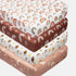 Jola's House 4 Pack Crib Sheets Boho Nursery Sheets Sunshine and Rainbow Desdign Neutral