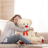 36 inch HollyHOME Big Teddy Bear Stuffed Animal Large Bear Plush with Red Heart for Girlfriend and Kids Holiday Toy