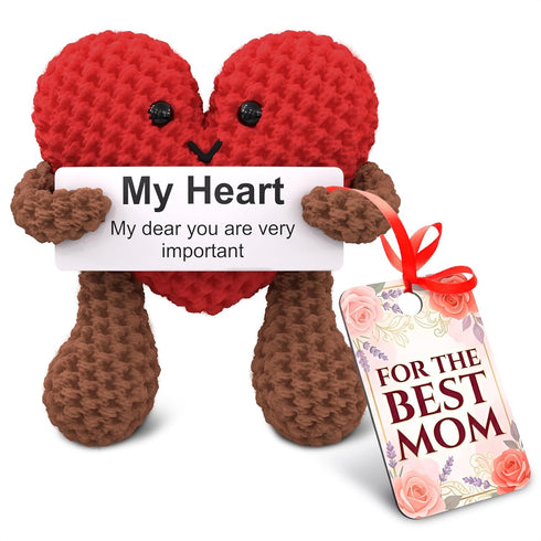Heart Plush Gift for Her, Him - Crochet Plushies Stuffed Hearts Gift