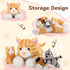 Muiteiur 4 Piece Cats Stuffed Animals - 15.7 inch Mom Plush Cat with 3 Kittens in Zipper Pouch, Cute Gift