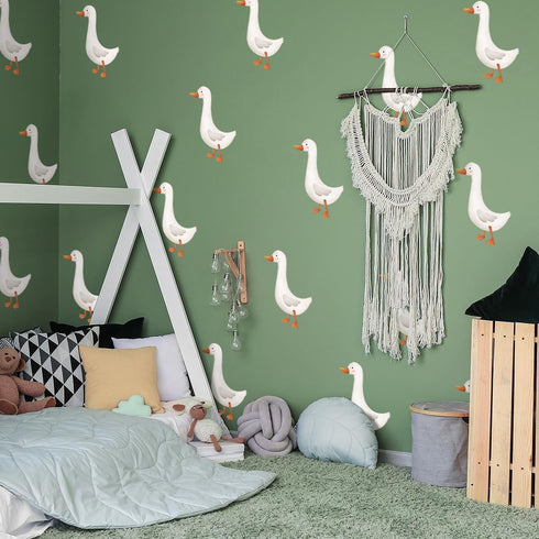 Goose Wall Decal, Geese Wall StickersPeel and Stick Removable Vinyl Underwater Duck Wall Sticker, Wall Decor Mural