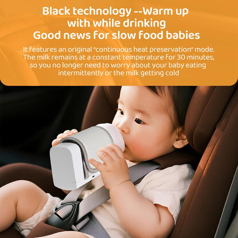 LAISANIM Compact Baby Bottle Warmer Multi Functional Fast Heating Portable Design for Parents on The Go Plastic