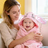 Individz Custom Hooded Unisex Baby Towel with Name, Personalized Soft Easter Bunny Bath Towel, Shower Towels for Girls