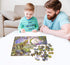 LELEMON 100 Piece Dinosaur Puzzles for Kids Ages 4-8, Educational Jigsaw Puzzles in a Metal Box
