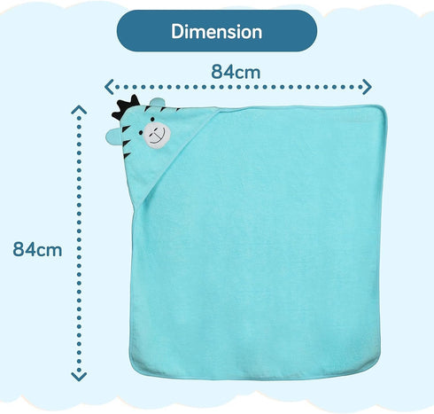 Generic 100% Hooded Baby Bath Towel for New Born, Super Soft, Made with Super Soft and Highly Absorbent Zero Twist
