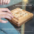 BSIRI Pushing Me Wooden Tic Tac Toe Game - Tabletop Board Game for Farmhouse Decor, Unique Gifts for Adults