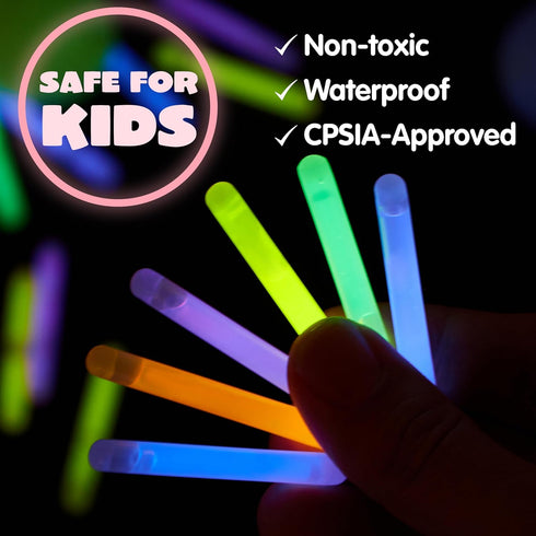144 288 JOYIN Pcs Easter Eggs with Pcs Mini Glow Sticks for Kids Glow-in-The-Dark Basket Stuffers Fillers Gift, Easter