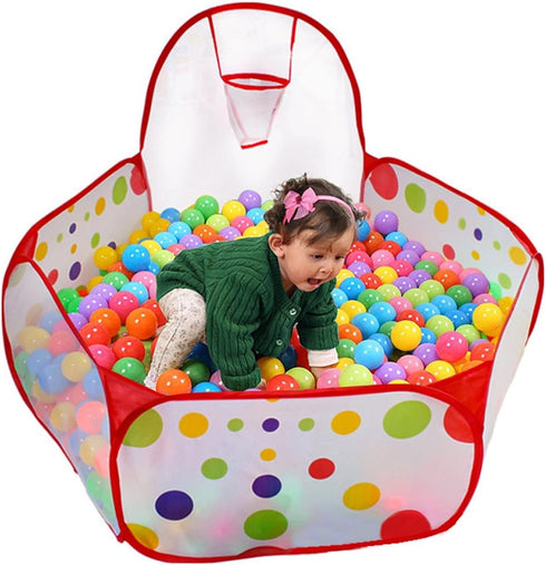 Kuuqa Ball Pit Play Tent with Basketball Hoop for Kids, Toddlers Outdoor Indoor Play 4 Ft/120CM (Balls Not Included)