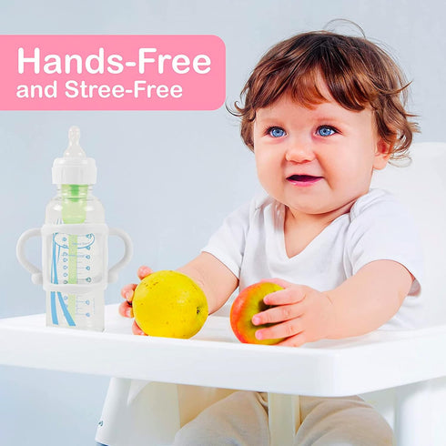 (6-Pack) TonGass Bottle Handles for Dr Brown Baby Bottles with Easy Grip Handles to Hold Their Own Bottle - BPA-Free