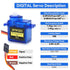 12 SG90 9G Smraza Pcs Micro Servo Motor Kit (Metal Gear) for Arduino Projects, RC Robot, Robot Arm, Helicopter