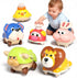 STACTCUTE 6pcs Press and Go Animal Toy Cars for Toddlers 1-3, Baby Push