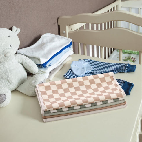 Hahafelt 5 100% 27.5 14 Inches Pcs Cotton Waterproof Changing Pad Liners, x Washable Changing Pad Liners Muslin Change