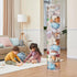 Flarelyare 59''11''Toy Large Stuffed Animal Storage Tube with Wheels, Organizer with Double Zipper, WhiteClear PET