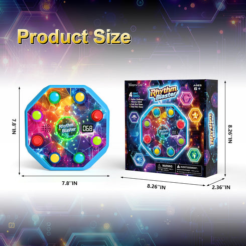 2 4 6 7 8 9 10 11 Electronic Table Reflex Game for Solo & Players, Light-Up Memory & Reaction Toy with Game Modes