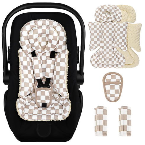 DILIMI Infant Car Seat Insert, Baby Car Seat Head Support with Removable
